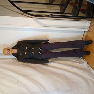 NWOT  Dana Buchman Black / Charcoal Grey Washed Jean Jacket